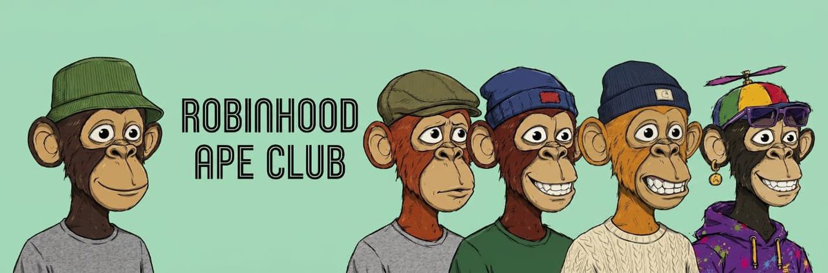RHapeclub's tweet photo. Robinhood Ape Club.
4444 hand-drawn apes. 

Coming to the hood🟩 September 30th

Fill the form and secure your spot before it’s too late.
https://t.co/TS1gF6BDT4 https://t.co/IN3DN93Hqn