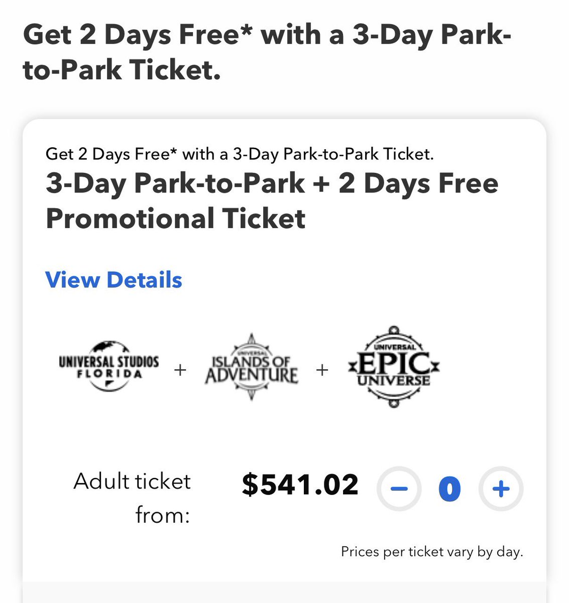 chicodlasmillas's tweet photo. Si están buscando reservar para Universal encontré que tanto en Almundo como Despegar (incluso
Booking el hospedaje) está mucho más barato que la web oficial de Universal

Un ejemplo para los tickets 

Además en Almundo hay hasta 100.000$ off pagando con MODO

Me ahorré aprox 1000 usd