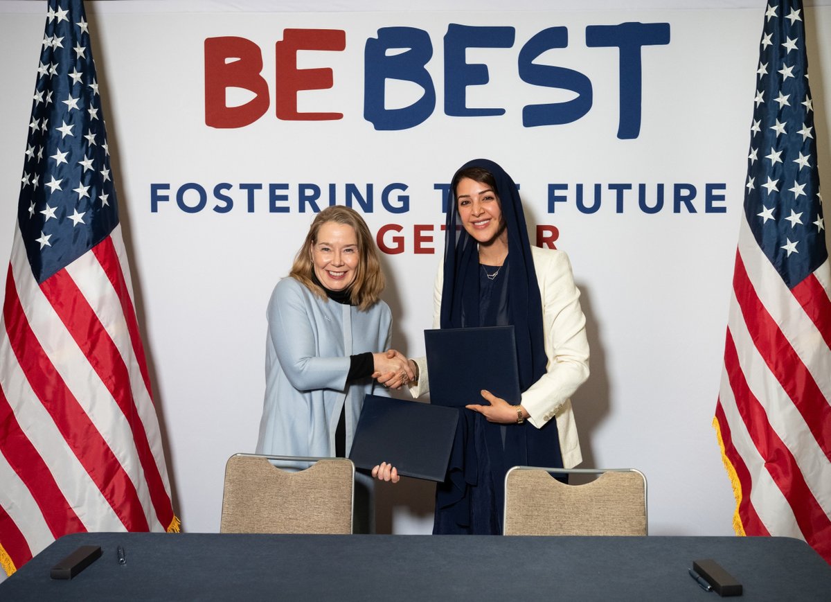 IntelPolicy's tweet photo. Intel is proud to support @FLOTUS's Fostering the Future Together initiative. During #UNGA81, @intel VP of Gov't Affairs Sarah Kemp joined @BestFutureGen and country representatives to highlight Intel's commitment to expanding AI education, digital literacy, and EdTech tools across 10 countries. Together, we're helping equip students with future-ready skills.