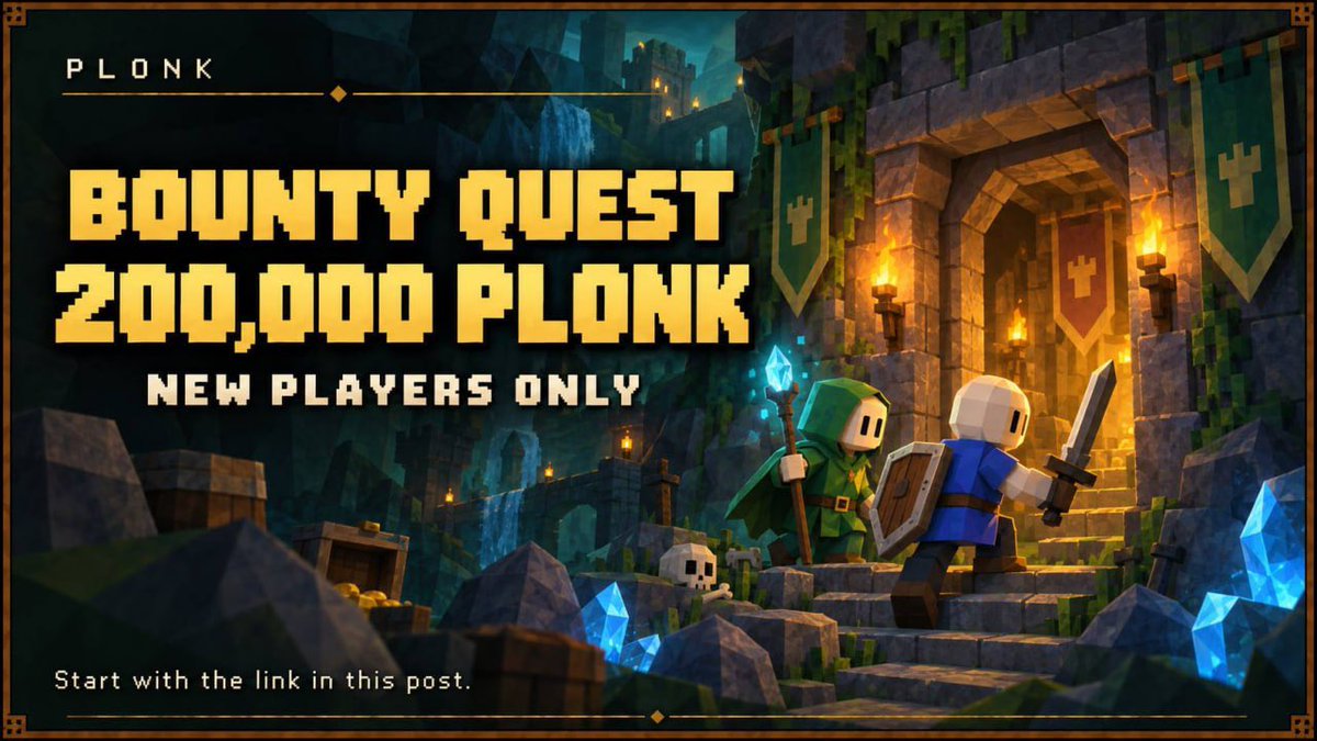 PriestThePumper's tweet photo. 🚨 IT’S LIVE 🚨

Ready to turn 45 mins of playing into a shot at 200K $PLONK? 👀

The #PLONK Bounty Quest is LIVE NOW.

🎮 Tutorial → gather → craft → chop → mine → fish → fight
🏆 25 winners
💰 200K $PLONK each
🔓 200K unlocks Tier 2 Market access

And yep… you actually have to PLAY. 😂

⚠️ NEW PLAYERS ONLY
You MUST use my referral before creating your first character:

👉 https://t.co/A2MAqVjL6m

Best #P2E in Solana rn