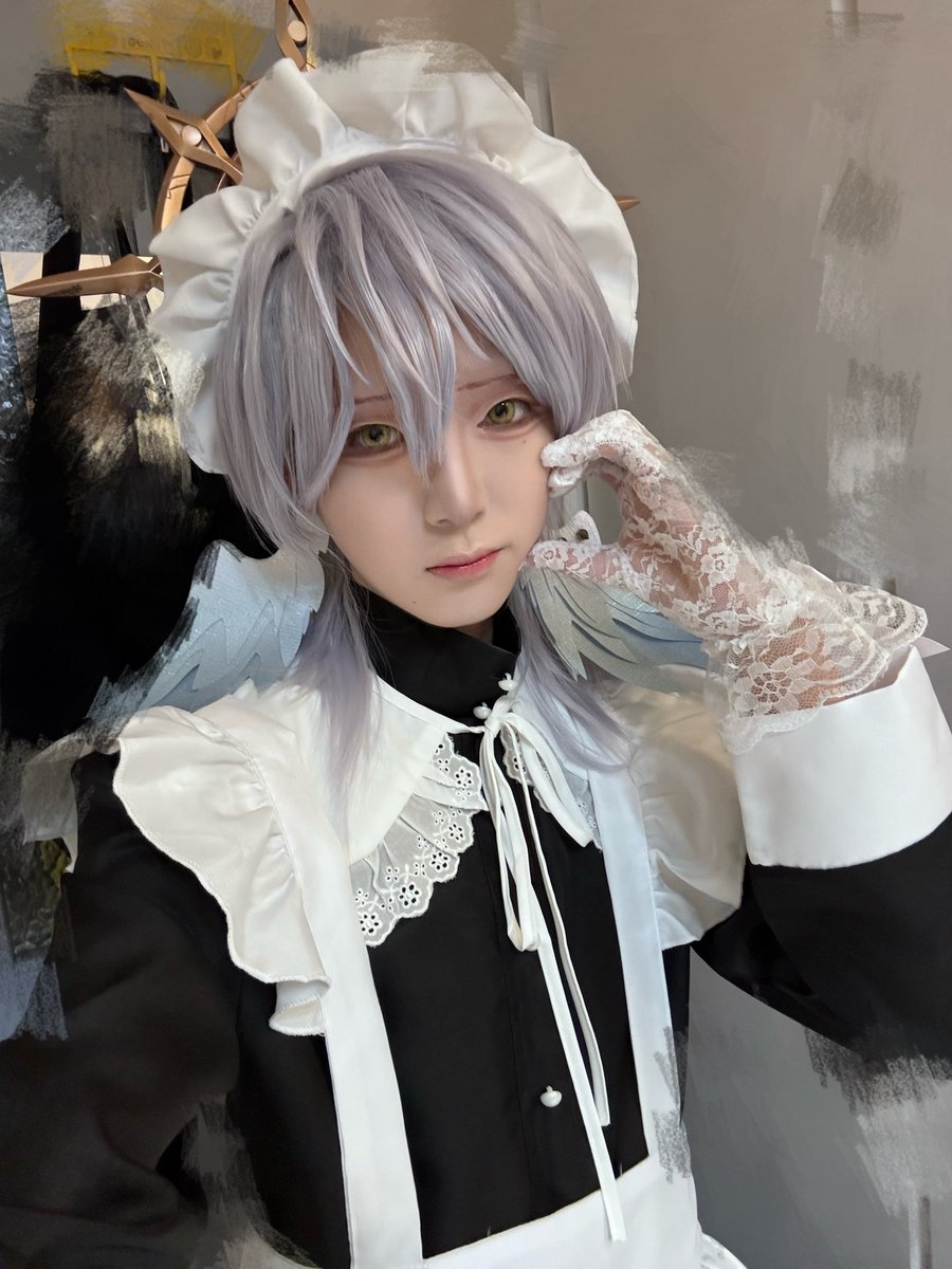 sepaseripa's tweet photo. ⚠️宅コス⚠️捏造　#cosplayㅤㅤㅤㅤㅤㅤㅤ 

通常衣装の代替え案としてメイド服を試着してみた！襟の付け方とか間違ってる気がするけどいったん､､､ https://t.co/yDXJke5Nd8