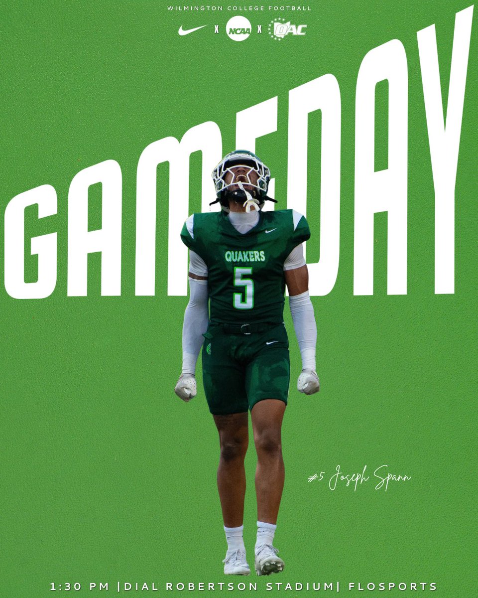 DubC_Football's tweet photo. ITS GAMEDAY ‼️‼️

The Quakers will travel to Ohio Northern University to take on the Polar Bears at 1:30 PM EST. 

#GangGreen #PurposeCantWait https://t.co/jvQm6ebqcY