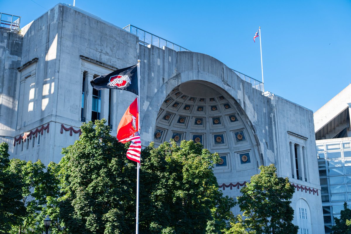 OhioState's tweet photo. Rise and shine, Buckeye Nation, it's a B1G Saturday in the 'Shoe! 🏟️🐢 #GoBucks https://t.co/Rkg9fE9YfY