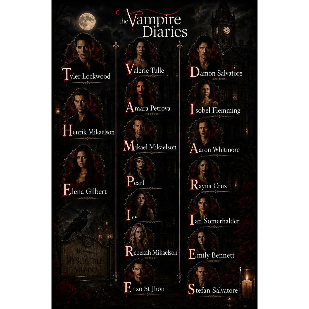BassMixers's tweet photo. صورة من Diários de um Vampiro Fc بتاريخ 29 أغسطس 2026. قد تكون ملصقًا ونصًا يضم أسماء شخصيات من يوميات مصاص الدماء. https://t.co/XrW3xnc0hE