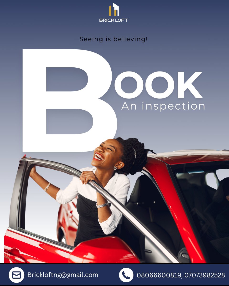 Brickloftng's tweet photo. Take a closer look and experience the quality for yourself. Book an inspection with Brickloft NG and see what we have to offer.

📞 08066600819 | 07073982528
📧 Brickloftng@gmail.com

Your next property could be just one inspection away. https://t.co/WNb3PubKhG
