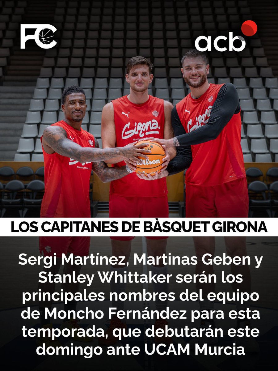 factor_cancha's tweet photo. 👀FIATC GIRONA ANUNCIA SUS CAPITANES

El equipo de Moncho Fernández debutará este domingo frente a UCAM Murcia en una temporada que afrontan con ilusión esta temporada con FIBA Europe Cup.

Foto: Bàsquet Girona

#baloncesto #acb #girona #ligaendesa #murcia https://t.co/sXICjSZI40