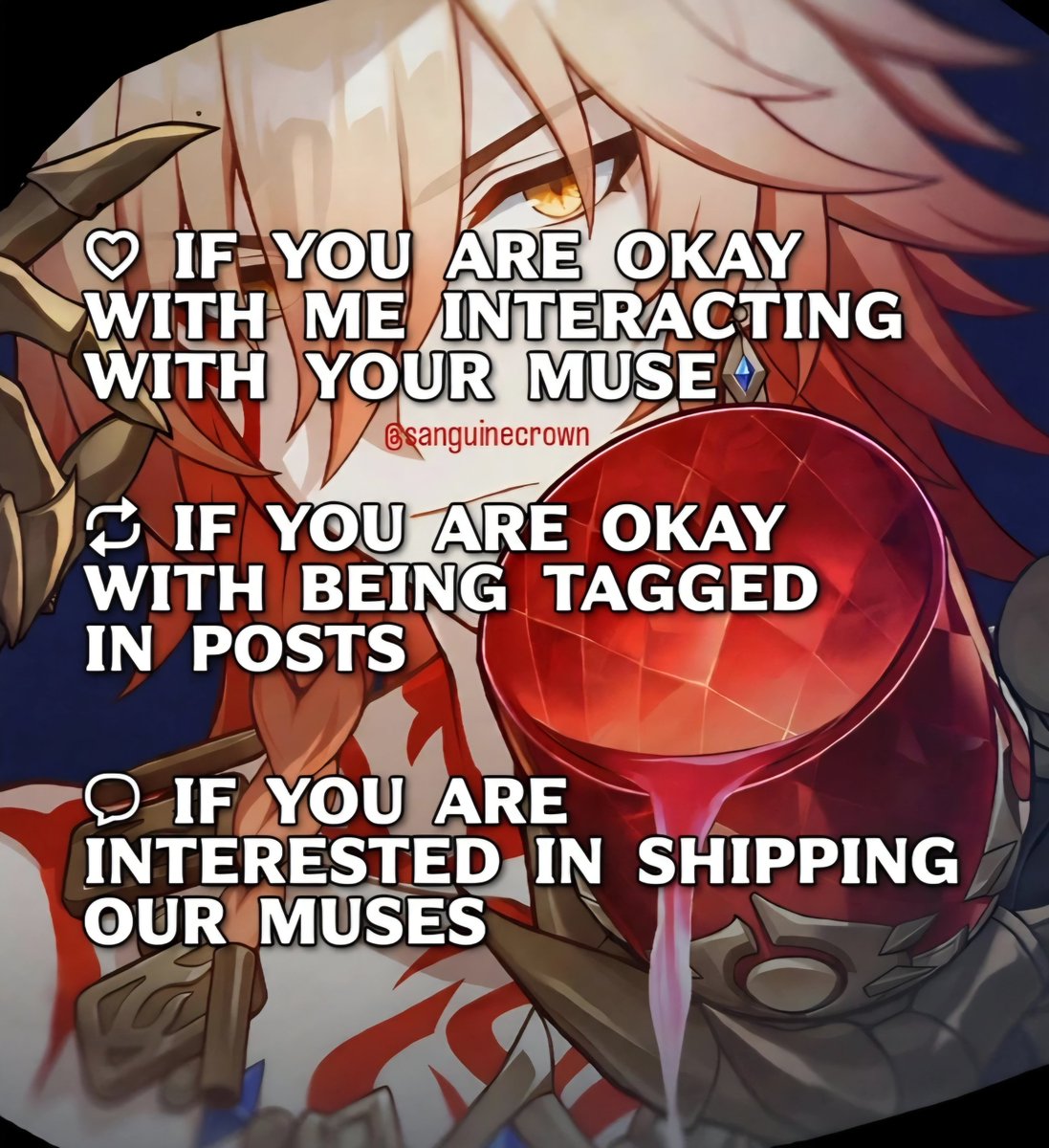 sanguinecrown's tweet photo. //🩸 ooooh- you want to interact so baaaad 🌀

Also polite reminder: MDNI

#HSRTWT #HSRRP #Hoyorp #hoyotwt #mvrp https://t.co/zjWTSxGp5r