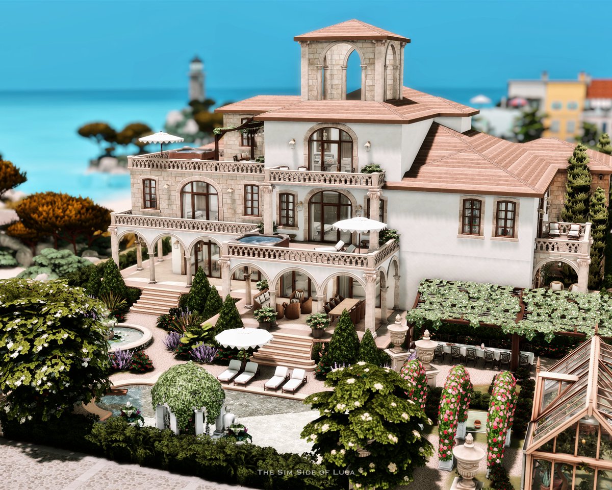 simsideofluca's tweet photo. The Bachelor Villa | Tartosa ౨ৎ♡

A dreamy Mediterranean mansion inspired by The Bachelor &amp; The Bachelorette 🌹✨ 
Perfect for rose ceremonies, romance, family life or a peaceful Tartosa escape!

Download on Patreon + speed build on YT!

#TheSims4 #Sims4Build https://t.co/rVubkWOBHT