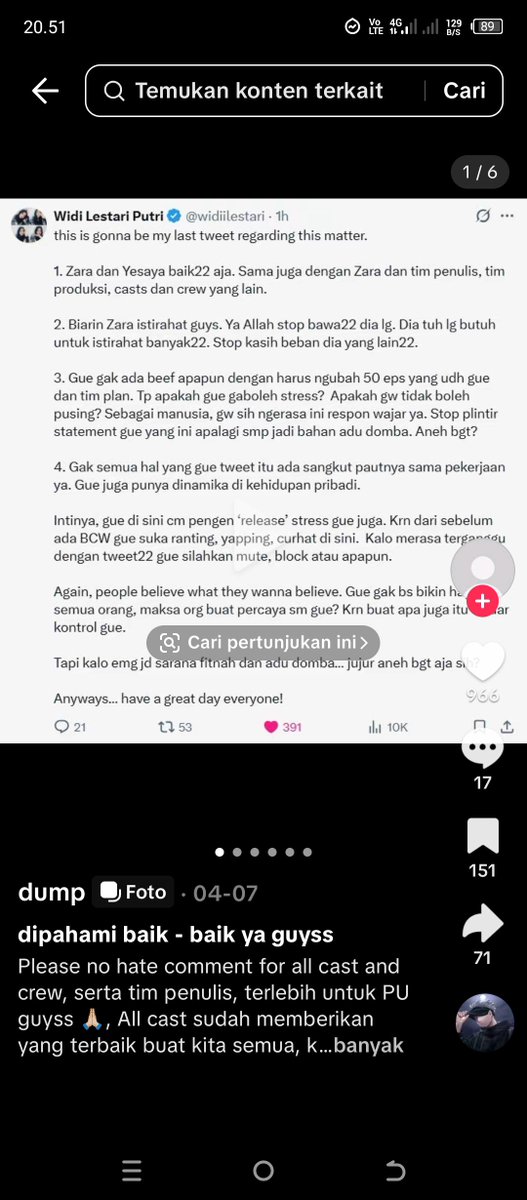 rayisyah04's tweet photo. Bu Widi sampai klarif gara2 banyak yg bilang Yesaya dan Zara gk akur lah, makanya Zara out https://t.co/bOznAxGkeI