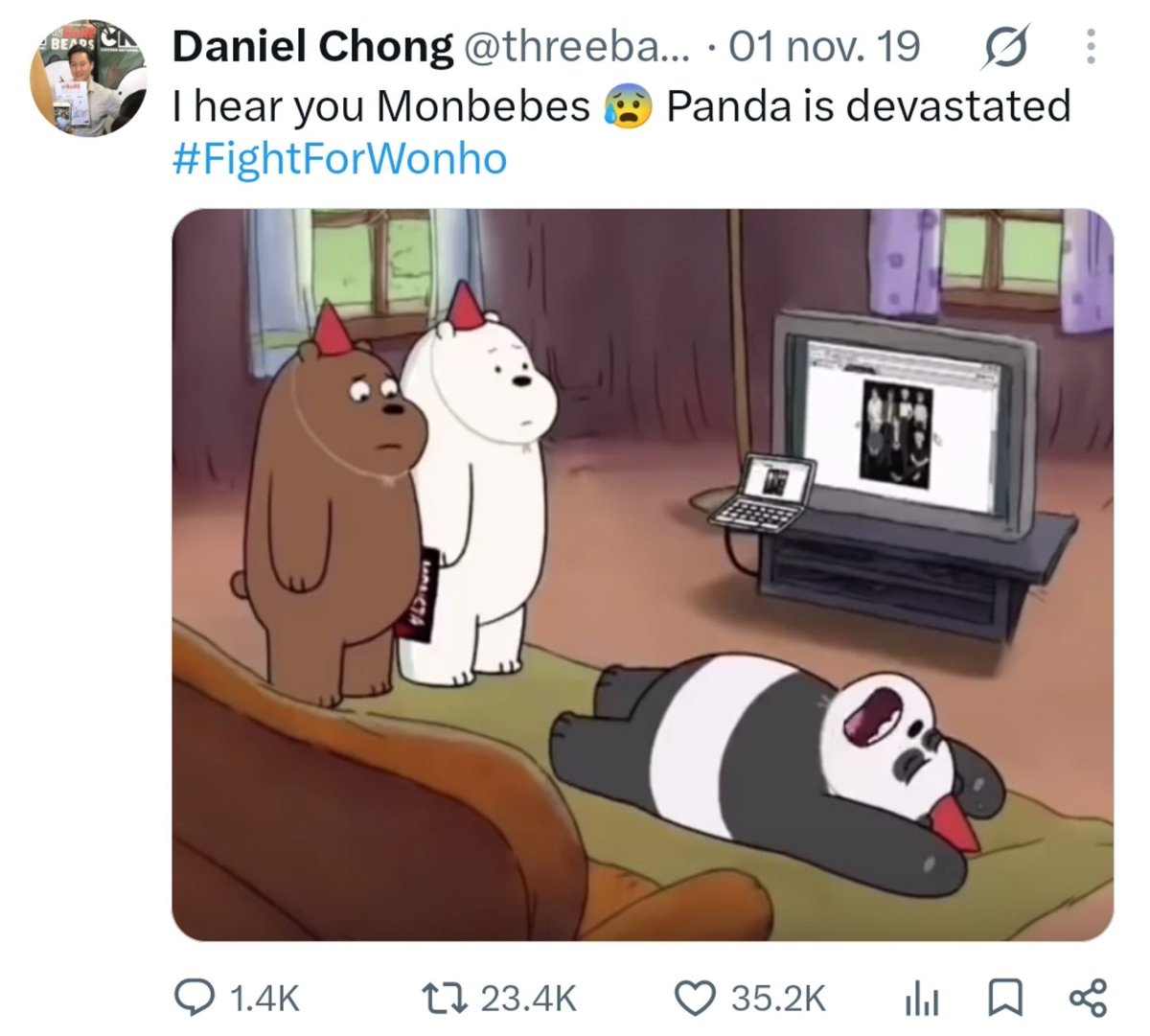wonitofresa's tweet photo. No se que pensaba starshit, así de "oigan vamos a hacer una versión sin wonho 😍" cuando literalmente estuvieron SEMANAS PIDIENDO A WONHO DE REGRESO, DE LUCHAR POR EL, y si no me creen miren este hashtag y miren todos los tweets #FightForWonho https://t.co/EgNa9jjGvj