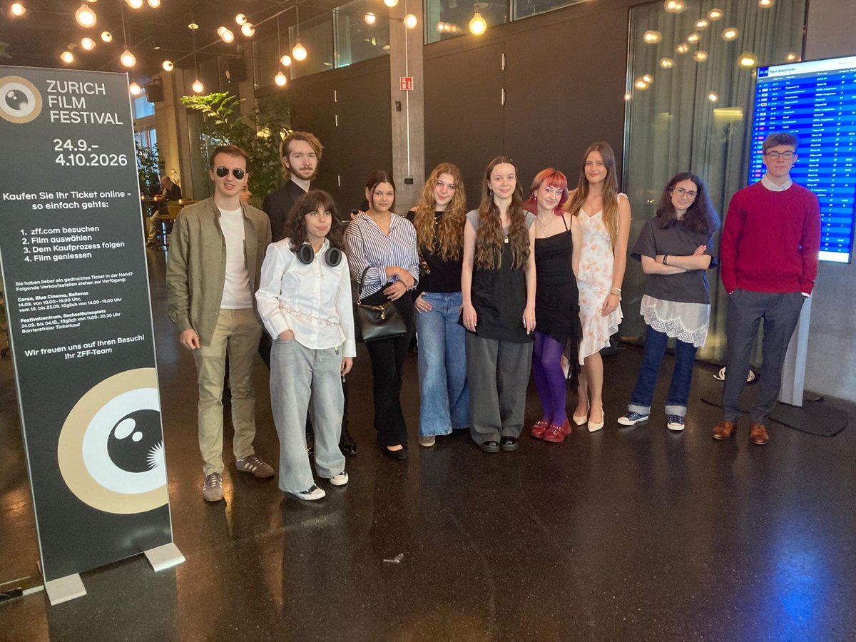 HullZurich's tweet photo. We at Hull’s School Zurich are immensely proud of our exceptional students who premiered their film Atlas at the Zurich Film Festival today. Atlas was written, acted, directed, and filmed by Hull’s School Zurich students after weeks of training in all aspects of filmmaking. https://t.co/3cN2KTqr9x