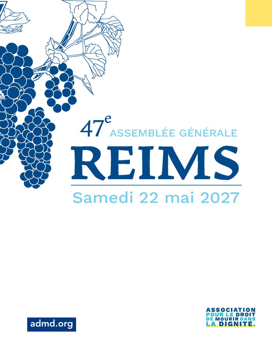 ADMDFRANCE's tweet photo. 👏 Fin de cette 46e Assemblée générale de l’#ADMD à #Nîmes. #Gard
Merci aux adhérents, bénévoles, intervenants et équipes mobilisés tout au long de cette journée d’échanges et de travail.
#FindeVie #AideAMourir #SoinsPalliatifs
📍 Rendez-vous à #Reims le 22 mai 2027 pour la 47e Assemblée générale.
#Admd46Ag