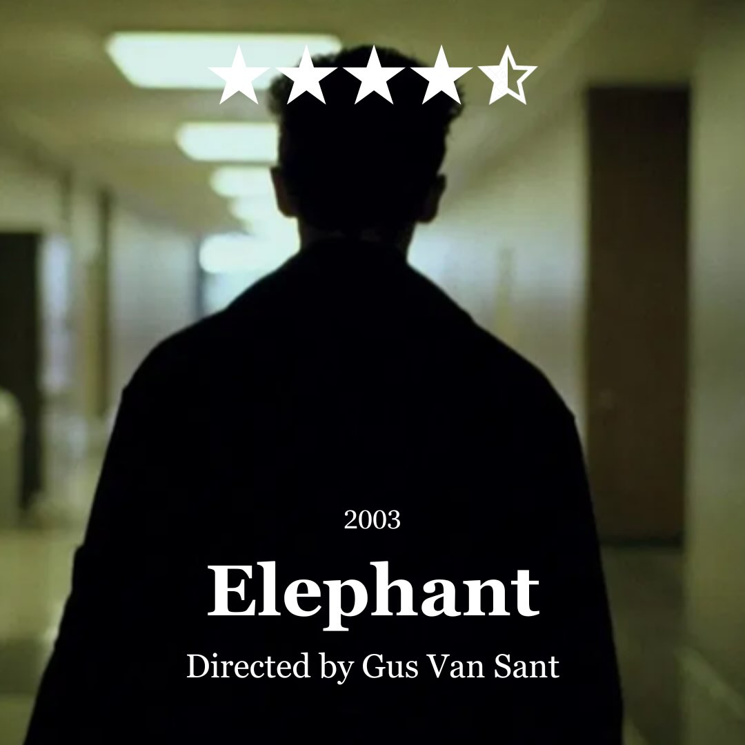 PICHI_1's tweet photo. صورة من ريفان مينام بتاريخ 7 يوليو 2026. قد تكون صورة لفيل وملصق ونص يقول: «فيلم Elephant لعام 2003 من إخراج غاس فان سانت». https://t.co/8X9dH6DoOl