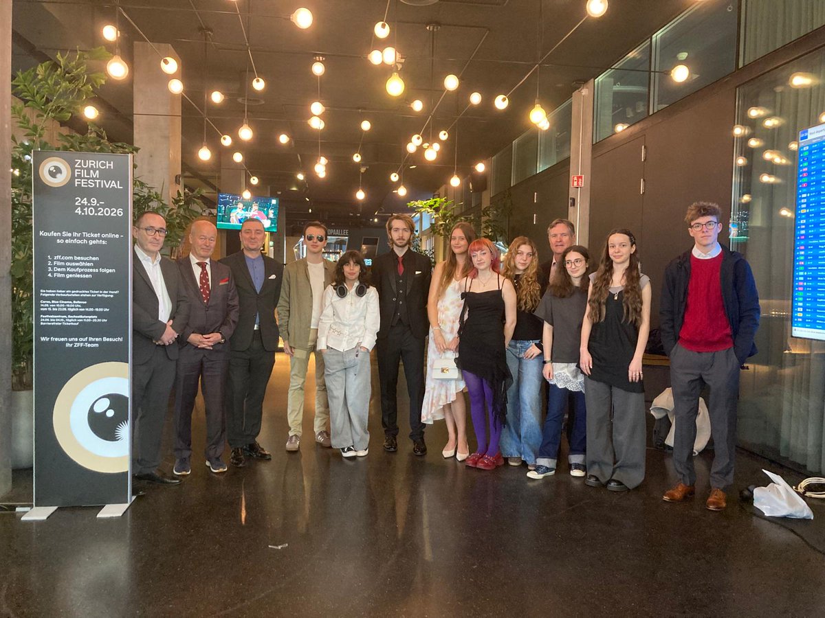 HullZurich's tweet photo. We at Hull’s School Zurich are immensely proud of our exceptional students who premiered their film Atlas at the Zurich Film Festival today. Atlas was written, acted, directed, and filmed by Hull’s School Zurich students after weeks of training in all aspects of filmmaking. https://t.co/O31i8WbEKh