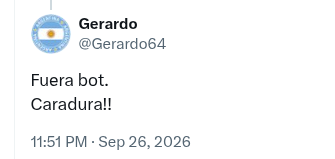 xNG82x's tweet photo. Getting called a bastard by a Colapinto fanboy, the standard F1 fan experience in 2026. https://t.co/nt07e7US4u