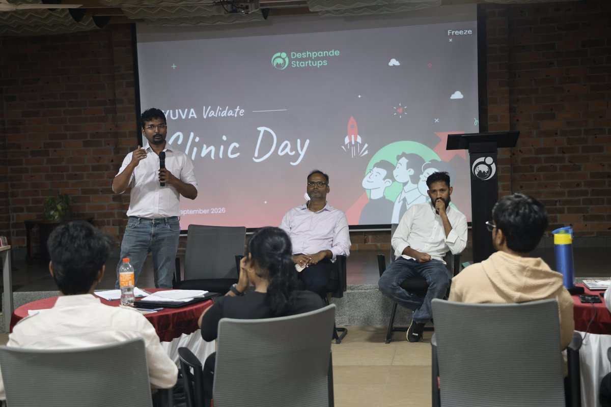 DFstartups's tweet photo. After a morning of deep dives into problem, solution and market validation, founders came together for a reflection session with the validation experts.

The afternoon moved into curated 1:1 conversations with experienced founders and the Deshpande Startups team. https://t.co/f746lCfFyC