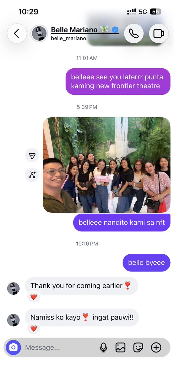 candynibelle's tweet photo. thank you, @bellemariano02 huhu i love you https://t.co/r63FqIOEPj