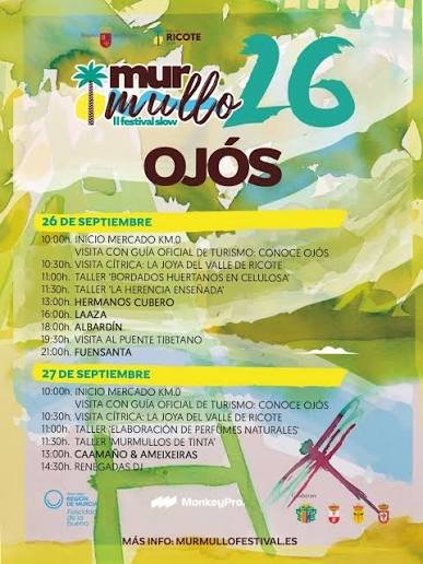 veronicadoval's tweet photo. Hoy Sábado 26 Sept continúa MURMULLO FESTIVAL SLOW🌿 en #Ojós #RegióndeMurcia
#SlowLiving #slowfood #eco #organiclive #veganos #salud #bienestar #yoga #pilates #Catolicos #catolico #alma #espiritualidad #MarMenor #LaManga #Boadilla #Pozuelo #Calasparra #Cehegin #Jumilla #Cieza https://t.co/XDFgWIcswD