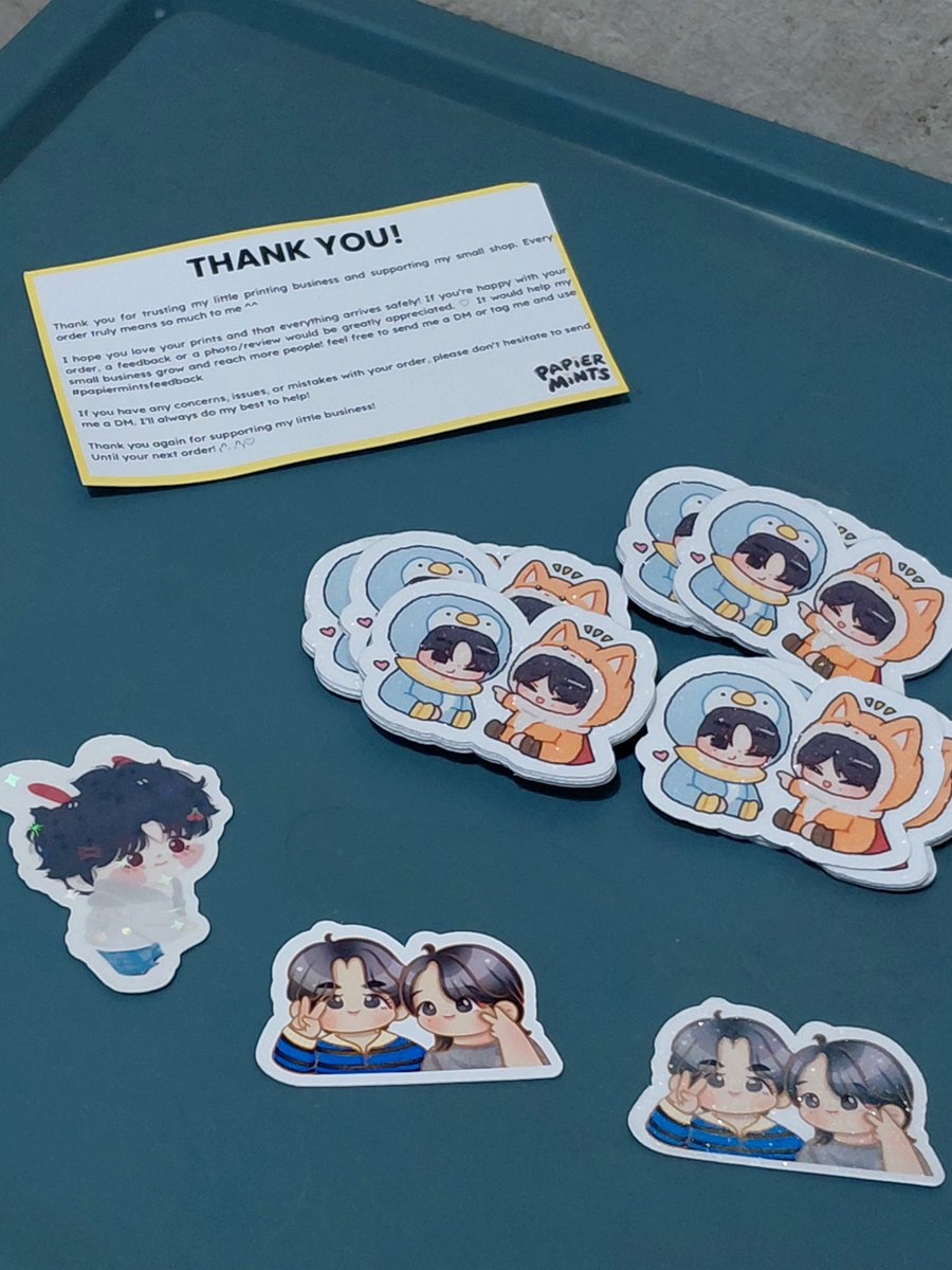 jjungproofs's tweet photo. ୨📮୧・sunsun mail … ! <3  

╰・﹕got this free stickers from mx.@papiermints thank you for free printing! super gandaaaa! pa print po kayo sa kanya she's vry accommodating and responsible printing seller. till nxt transac po! 🫶💙 https://t.co/kOv3A2ALQk