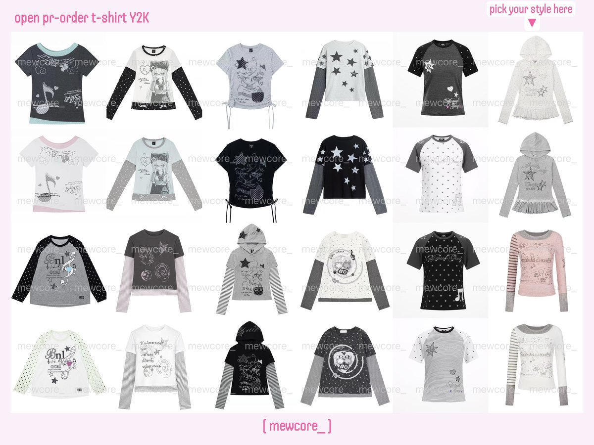 mewcore_'s tweet photo. 🎀 𐙚 Y2K TEE IS HERE! 💿 PRE-ORDER IS OFFICIALLY OPEN ♡

★ periode : 26 sept - 6 oct 2026

★ est. bersih ch
★ pengiriman by handcarry ✈️
★ join go line? by dm ✗ fee tax, pack + adm shopee

୨୧ ORDER HERE ୨୧ ★ link form : https://t.co/loo06QReZ0

★ please make sure to read all details before ordering!

happy shopping & thank you for supporting us ♡