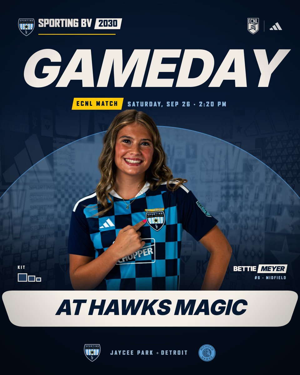 sbv2030ECNL's tweet photo. Home isn't a zip code. It's the crest, the kit, and the ten others wearing it next to you. We packed all of it.

Saturday. 2:20 PM. Jaycee Park.

@SPORTINGBV @ECNLgirls @MIHawks1974 @TheSoccerWire @TopDrawerSoccer @PrepSoccer #ECNL https://t.co/GPOechSncE