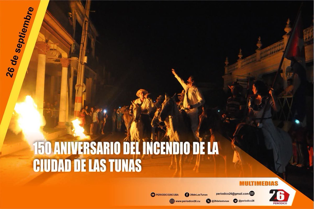 FrankEstep40814's tweet photo. 23 de Septirmbre uno de los sucesos más relevantes en la historia de la ciudad de #LasTunas 150 aniversario del incendio de la ciudad y que encarna  la determinación de los tuneros en la lucha por la libertad y la justicia social.
#LasTunasPorLaVictoria
#Citmalt https://t.co/yfSWp9GnBH