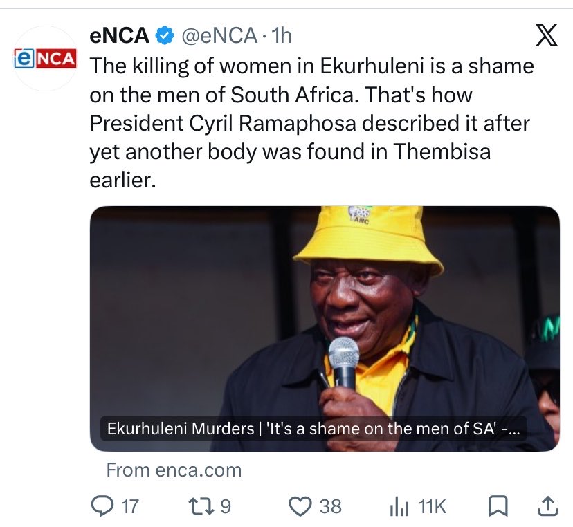 Knick_RSA's tweet photo. Cyril is so Stupid, it’s illegal Foreigners that are killing women and somehow he’s blaming us.

What an idiot https://t.co/6k1aDU3X8O
