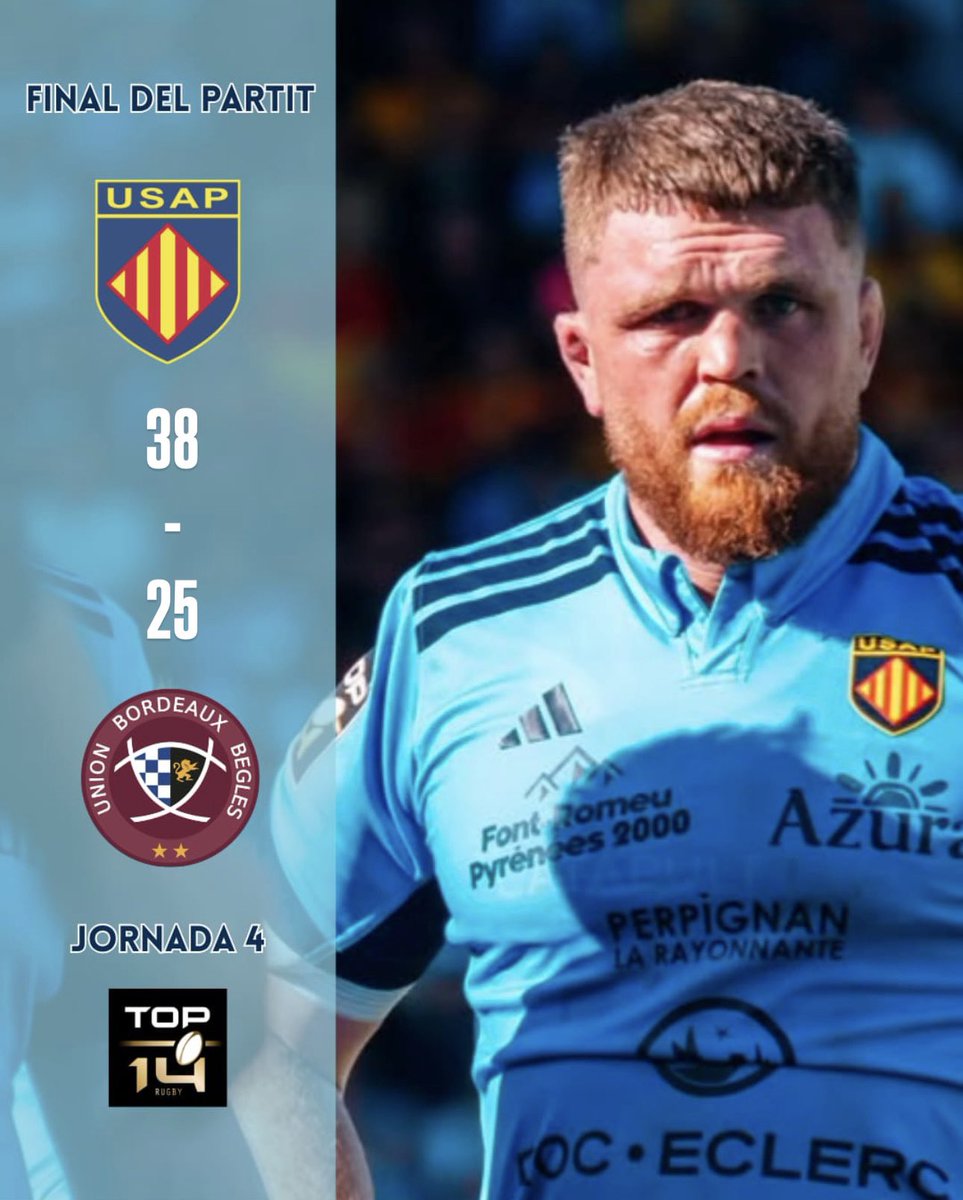 ElsTrabucayres's tweet photo. IMMENSE EXPLOIT DE L’USAP QUI S’IMPOSE FACE À L’UBB 🔥🔥🔥 https://t.co/moRt91EuBx