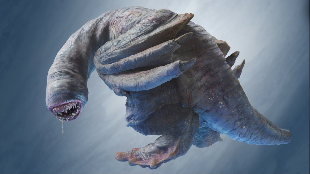 buenzo_'s tweet photo. Le monstre était déjà moche de base mais capcom pq mtn il ressemble a https://t.co/k7BxLh15q9