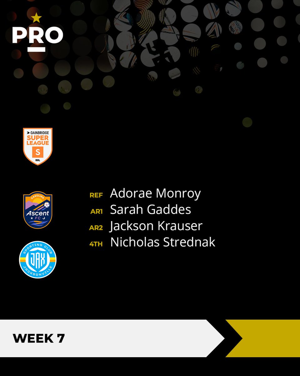 PROreferees's tweet photo. ⚽// @carolinaascent vs @sporting_jax (7PM ET)

#PRO | #BeHere | #AlwaysClimbing | #ProSoocerProJAX https://t.co/hbwmpIzbyA