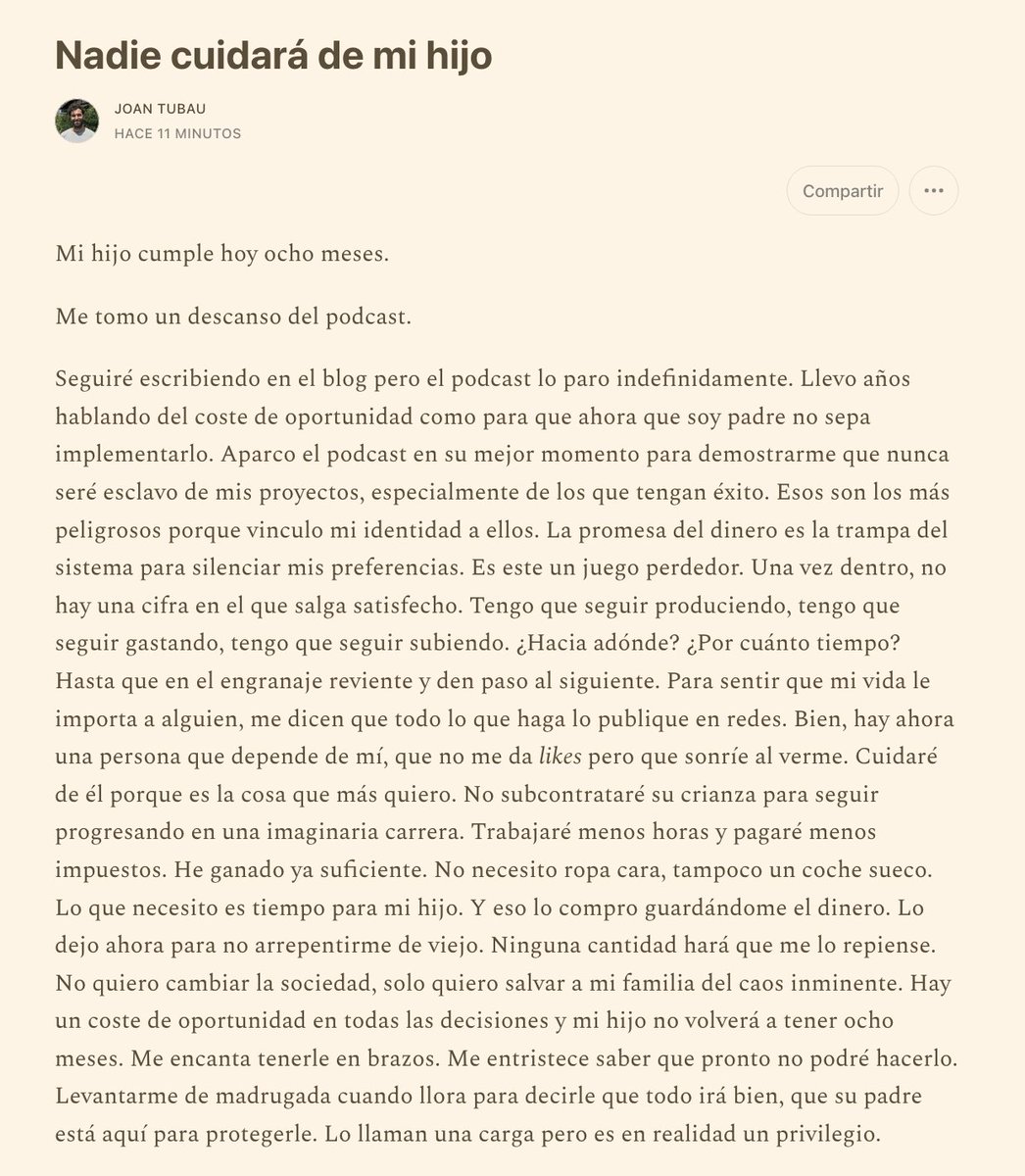 joantubau's tweet photo. Nadie cuidará de mi hijo
Kapital
26.09.26 https://t.co/7oTmTB3aUb