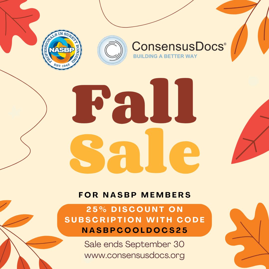 nasbp's tweet photo. ConsensusDocs is offering an end of summer discount to the NASBP membership! #NASBP members will receive 25% off any new ConsensusDocs subscription with code 👉nasbpcooldocs25👈️ https://t.co/lVsv8aNu2r This promotion is good through September 30, 2026. #StabilityThroughPurpose https://t.co/YbCK3j89Rz