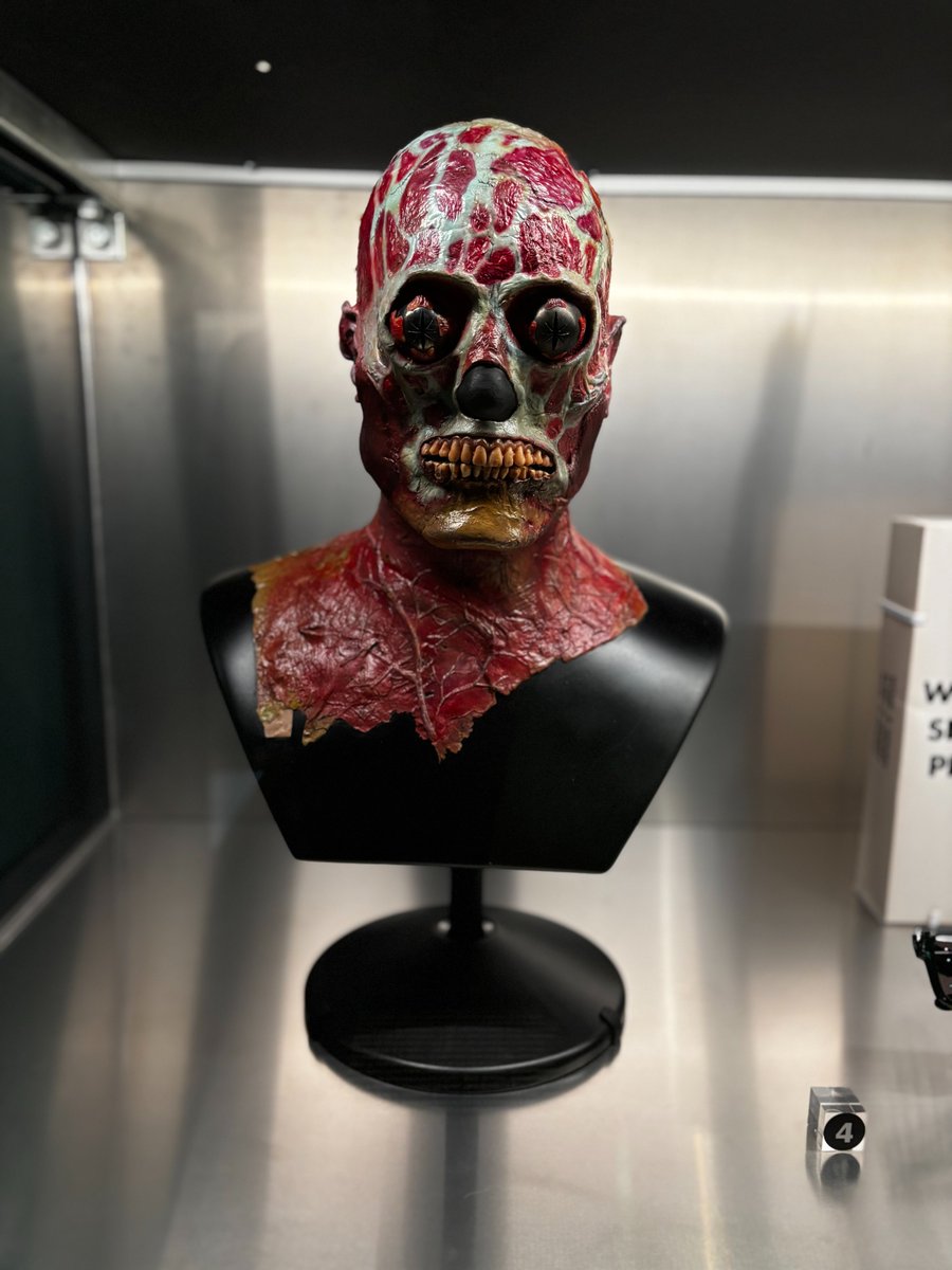 BDisgusting's tweet photo. THEY LIVE was a documentary. 

Screen-used alien invader mask and sunglasses from John Carpenter's (@TheHorrorMaster) 1988 classic on display at The Academy Museum's (@AcademyMuseum) THE HORROR SHOW.

The exhibition is open NOW in time for Halloween. https://t.co/fkv6kQUHRz