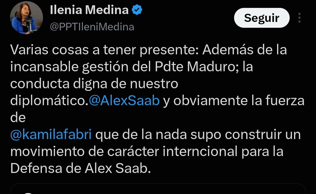 BraulioM2024's tweet photo. @PPTIleniMedina Por sus frutos les conocereis . Aca defendía a su diplomático. AHora vuelve a engañar a sus seguidores diciendo que la próxima presidenta perdió la nacionalidad https://t.co/9HzTWHkkr4