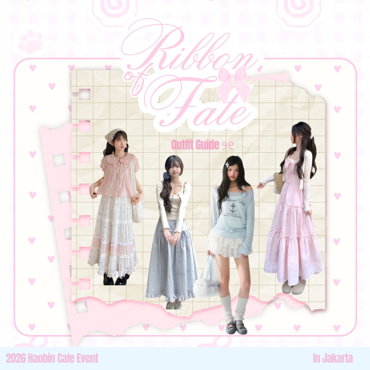 1325rof's tweet photo. 🎀 DRESS CODE — RIBBON OF FATE 🎀

A touch of ribbon, a hint of sweetness,
and a little something pretty for the day. ♡

Put on your favorite look, add your own little charm, and let’s make the day feel extra lovely together. ୨୧ https://t.co/8lXwzPIaty