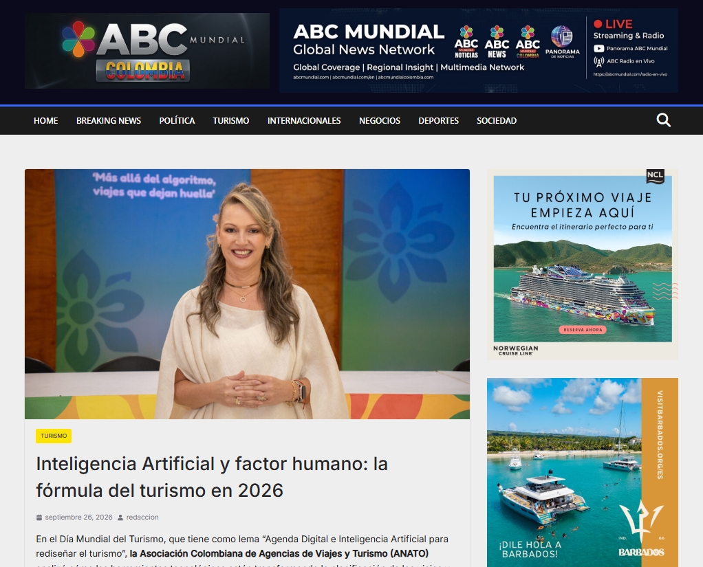 ABCMUNDIALCO's tweet photo. @AnatoNacional se pronuncia sobre el turismo y la Inteligencia Artificial
https://t.co/CToqpz4xsf https://t.co/SqVyVWdcmR