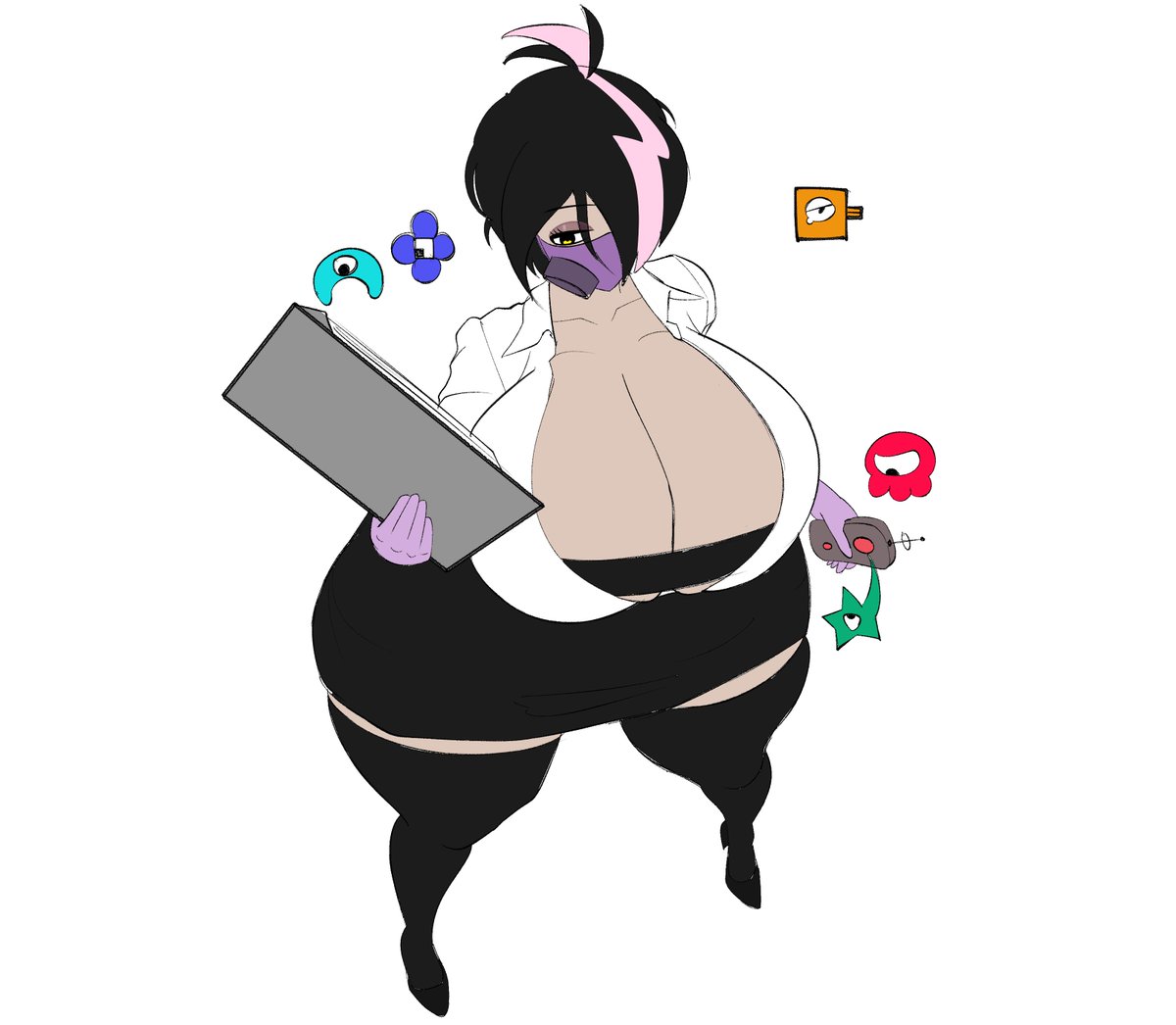 2Fruittea's tweet photo. Scientist from game Amoeblaster (Game creator @BurgerKurger)
(I wanted to draw her with huge booba and nipples, but decided to save that for future, bleh)
#silly_shy_ecchi_artist https://t.co/373280Q6jd