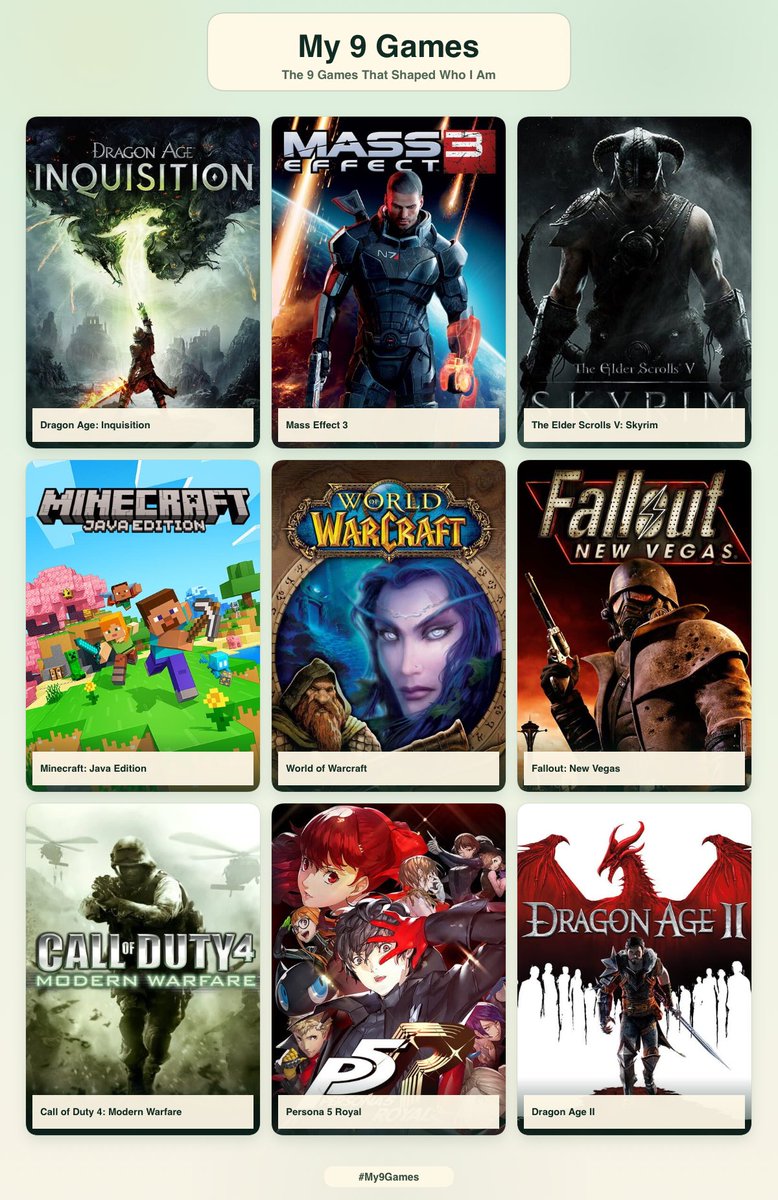 tortlawstan's tweet photo. 9 games that shaped who I am (I have literally never played pokemon in my entire life) https://t.co/vbD9hidpZV