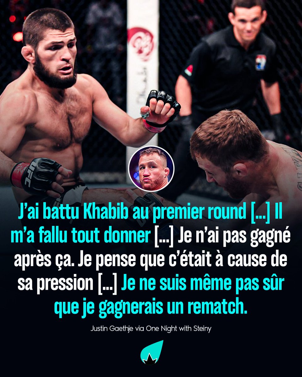 LaSueur_off's tweet photo. Justin Gaethje n'est pas sûr de pouvoir battre Khabib Nurmagomedov à l'heure actuelle. 👀‼️ https://t.co/GzF5bU2oeJ