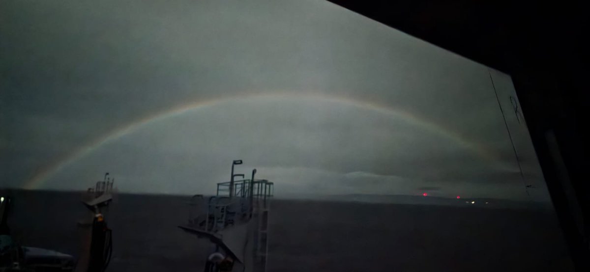 RFATideforce's tweet photo. 🌙🌈 A little magic at sea…

Under the glow of a full Moon, a rare lunar rainbow — or “moonbow” — appeared across the night sky. A spectacular reminder that there’s always something extraordinary to spot from the bridge.

📷 SG1A Gregory https://t.co/svIbLR8G7S