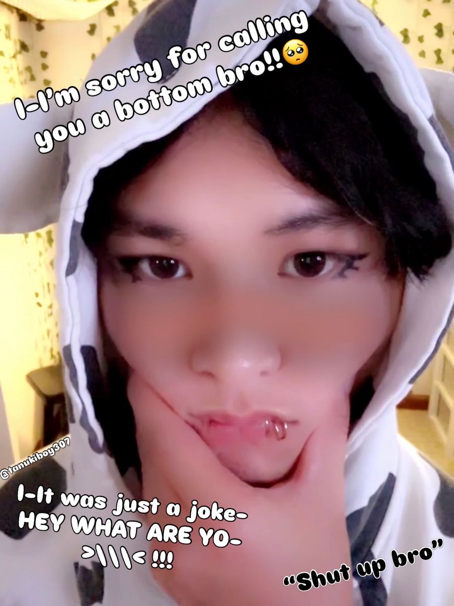 tanukiboy307's tweet photo. I didn’t mean to call you a bottom it was just a joke I swear- 🐾🥺🫪💕
#femboy #femboymeme #bottomboy #fyp https://t.co/cUgjeRaSxg