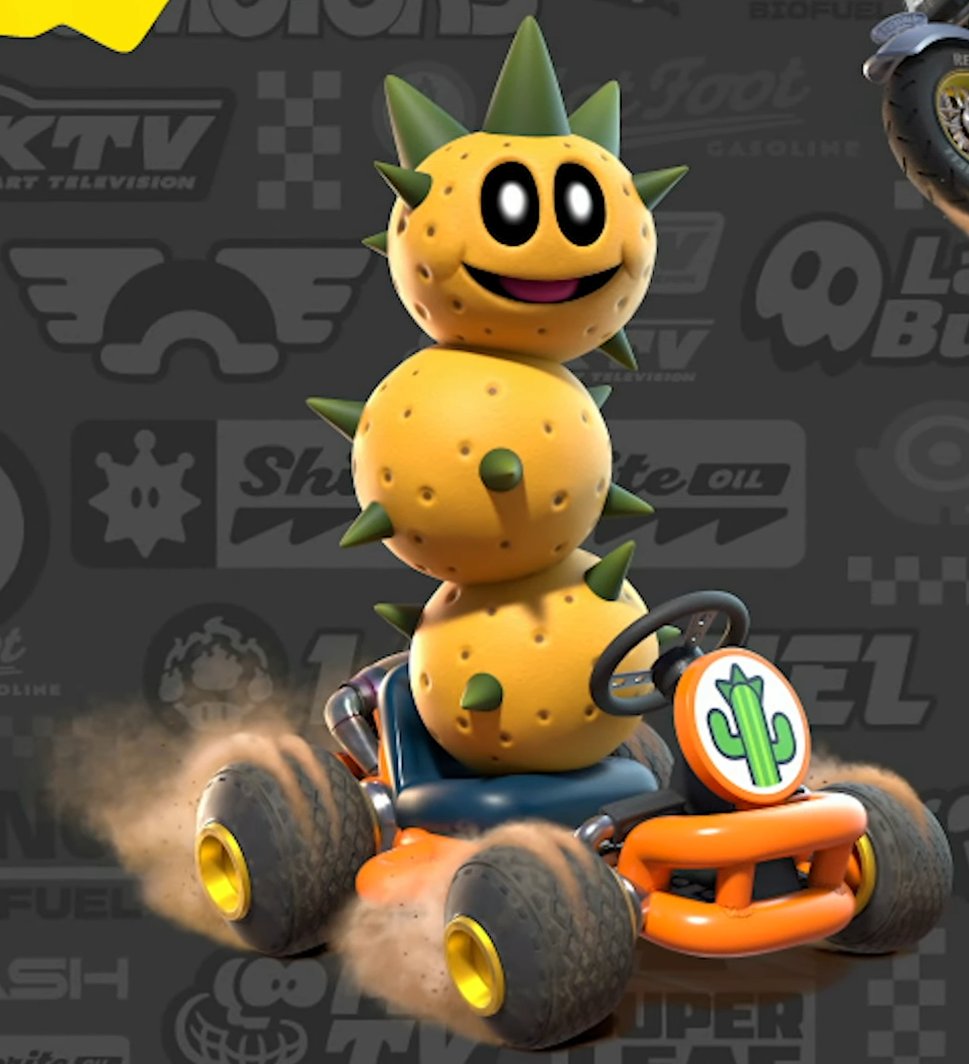 DogPond4's tweet photo. I wish we got renders for every newcomer in Mario Kart World. Like I would kill for a modern render of Pianta https://t.co/o6mCobgDuL