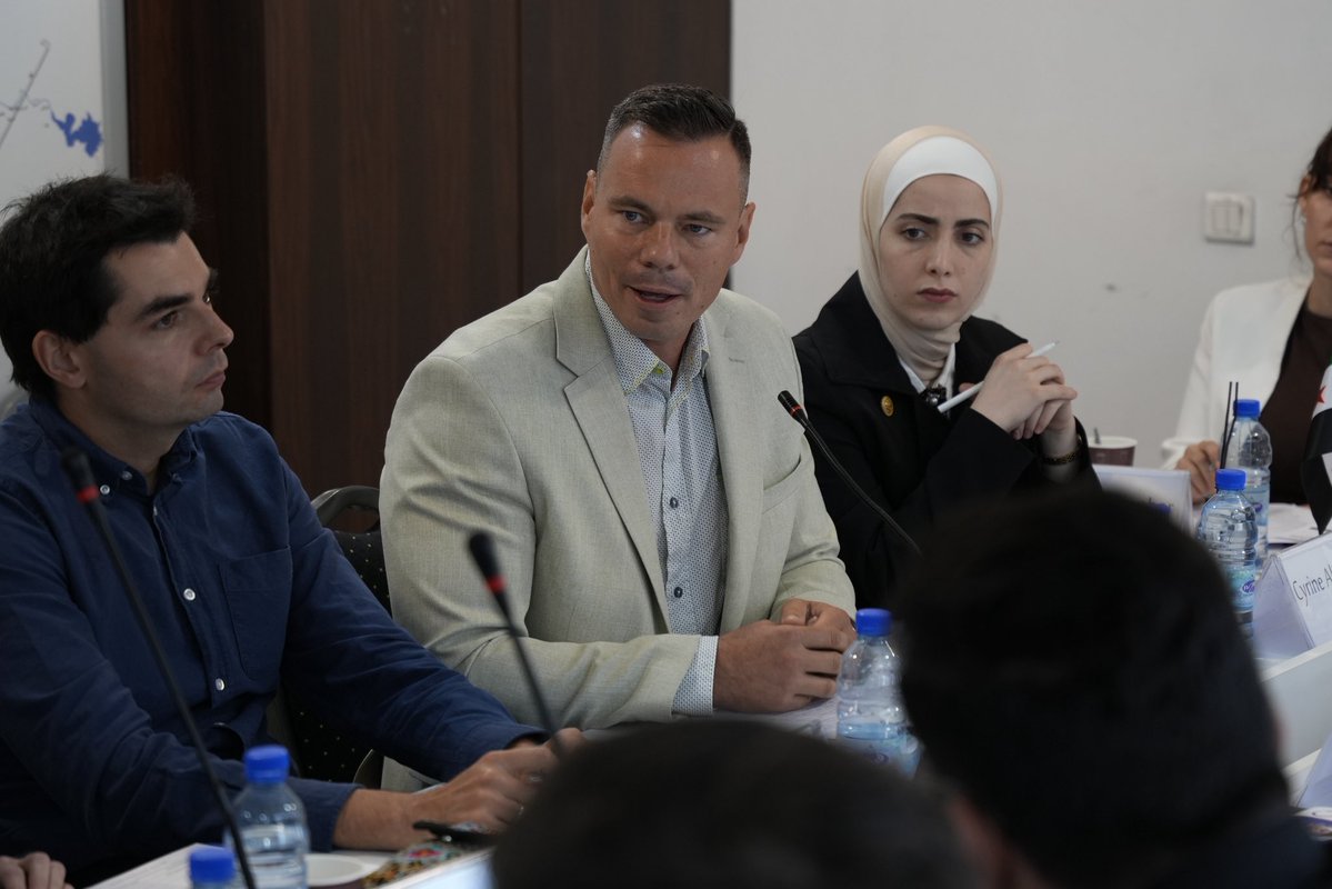 OmranDirasat's tweet photo. On 24 September 2026, the Omran Center for Strategic Studies, in cooperation with PCMR and Khayrion, held a closed policy workshop in Damascus titled “Syria in Transition: Regional Dynamics and V4 Engagement.”

Bringing together researchers, experts, and diplomats, the workshop addressed key issues related to Syria’s transition, including state consolidation and security integration; Syria, Israel, and the changing regional order; economic recovery and investment systems; and the rebuilding of Syria’s external relations, with a particular focus on engagement with the Visegrád Group (V4). 

The discussions provided a platform for exchanging perspectives on the challenges and opportunities facing Syria during the current transition and for exploring avenues for future cooperation on issues of shared interest.