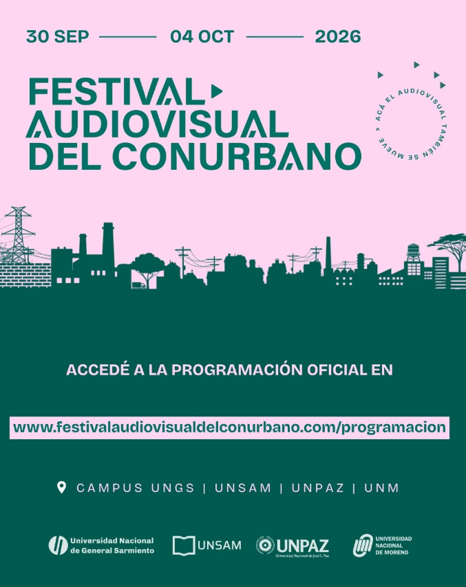 LeandroRGonz's tweet photo. La semana que viene se realiza la primera edición del Festival Audiovisual del Conurbano #FAC► en la @ungsoficial, @unsamoficial, @UNPAZ_Oficial y @unimoreno. Libre, gratuito y con una programación espectacular. ¡Todos invitados! https://t.co/E9MuDiFabm