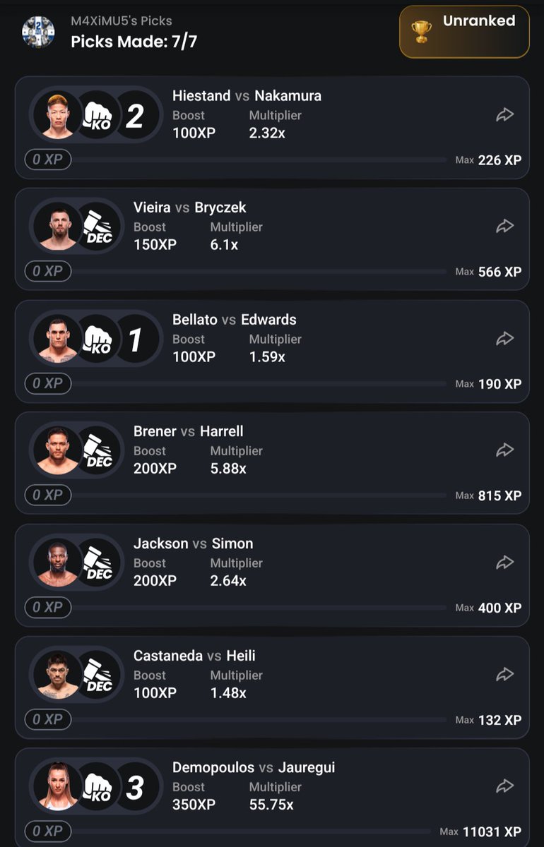 MaximusHoskins's tweet photo. Here are my FIGHT DAY PICKS as well as my verdict picks for #UFCVegas121! https://t.co/J8BGjjQy5c