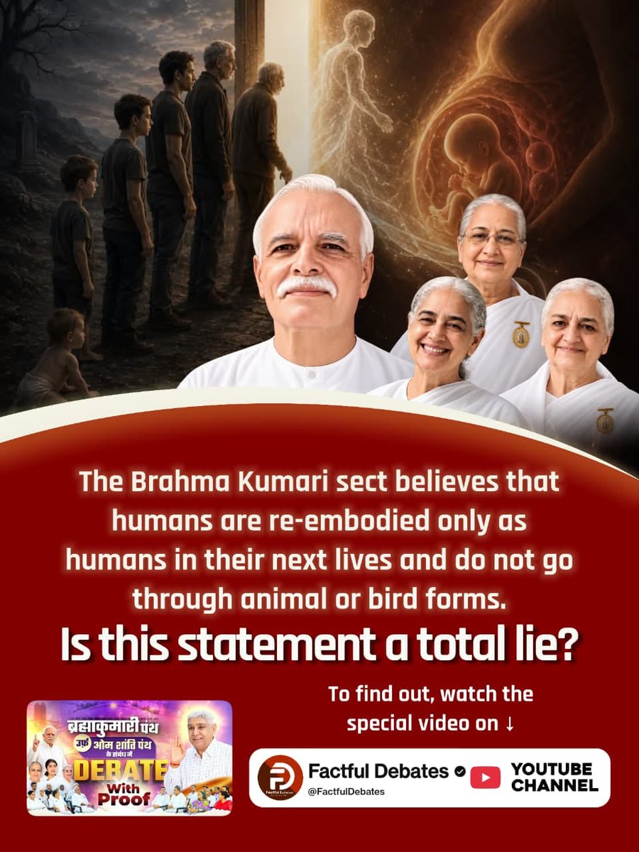 Complete__God's tweet photo. #SantRampalJiVsBrahmaKumaris Followers of the Om Shanti sect worship the Shivling while considering Shiv Baba to be Lekhraj Baba. What is the basis of this form of worship? Watch the special video on Debate On Factful Channel. Debate On Factful Channel https://t.co/H2zoHL0qC5