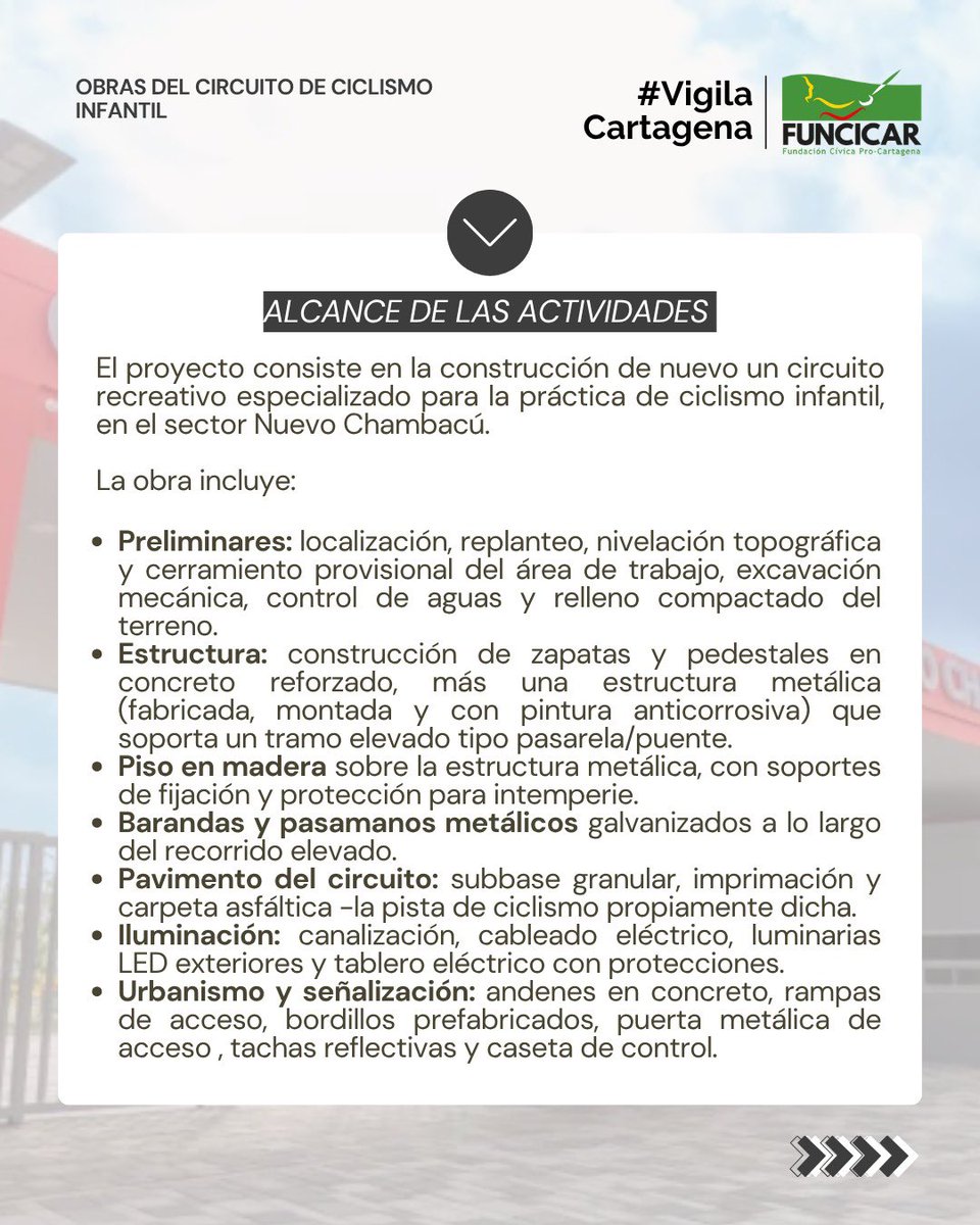 funcicar's tweet photo. #VigilaCartagena | IDER contrató a Edurbe para subcontratar las obras del circuito de ciclismo infantil, por un valor de $1.196 millones, de los cuales $71 millones son para la gerencia a cargo de esta entidad.

👀🔎 https://t.co/7W9XycHx8k