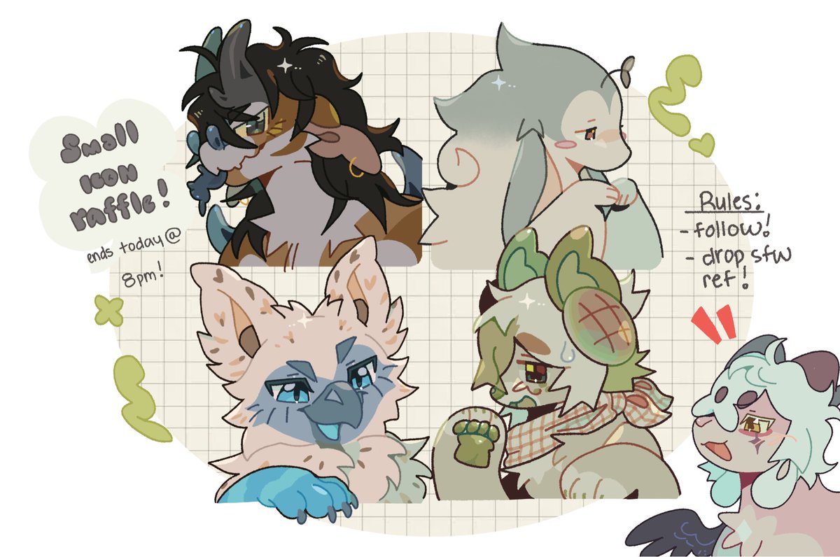 _STARCORE_'s tweet photo. Hi everyone !!! I’m doing a small icon raffle cause it’s been a while ( ◡̀  ̫ ◡́) ✧ I’ll be picking 2 winners for this !

*Ends today at 8pm est !
*Must be following to enter (new followers are more than welcome!) 
*Drop a sfw ref ! https://t.co/HfDiEXxTwp