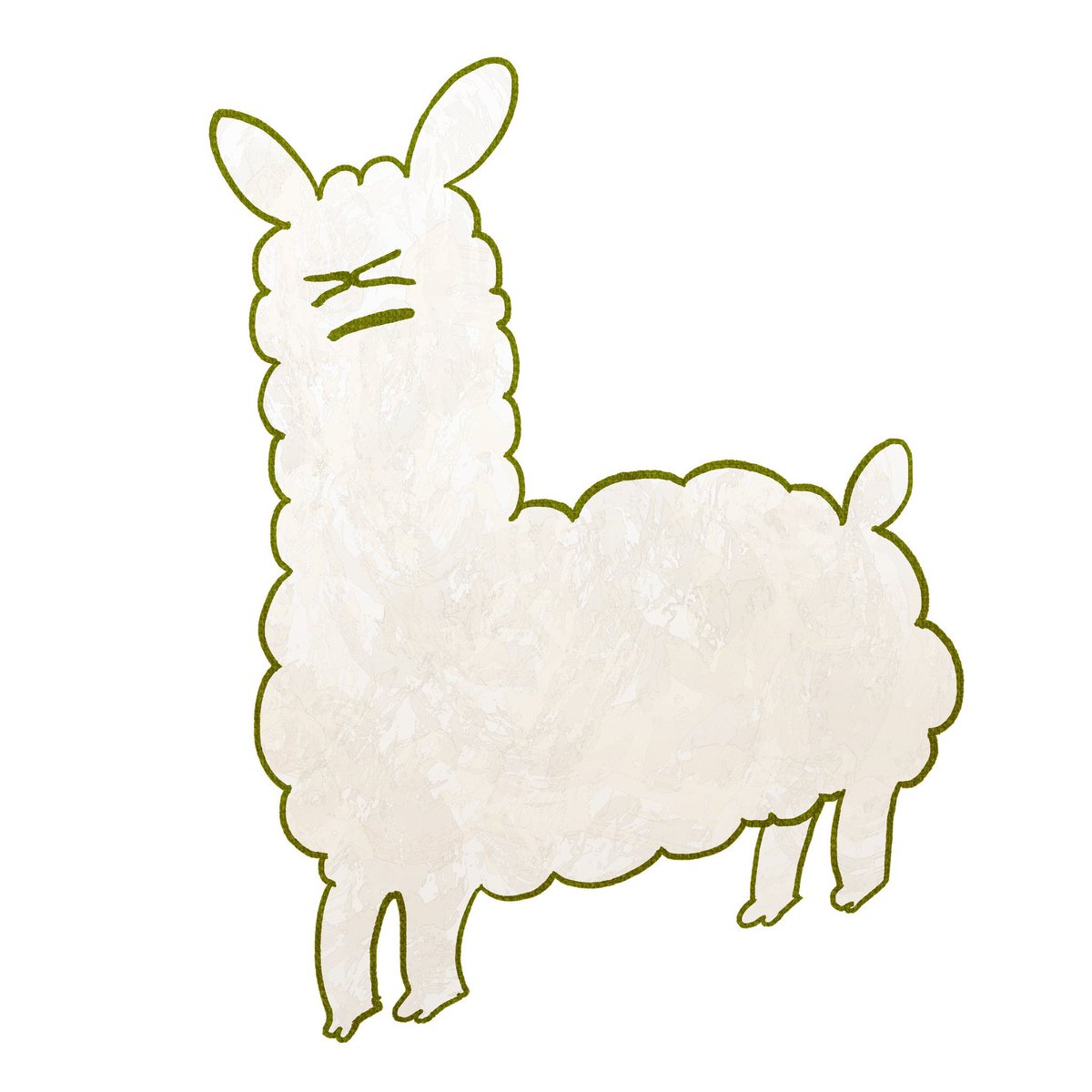 factor8_factor9's tweet photo. 私の描くアルパカは、だいぶひどい
名前はパカ松🦙 https://t.co/LbJeuNmQNa