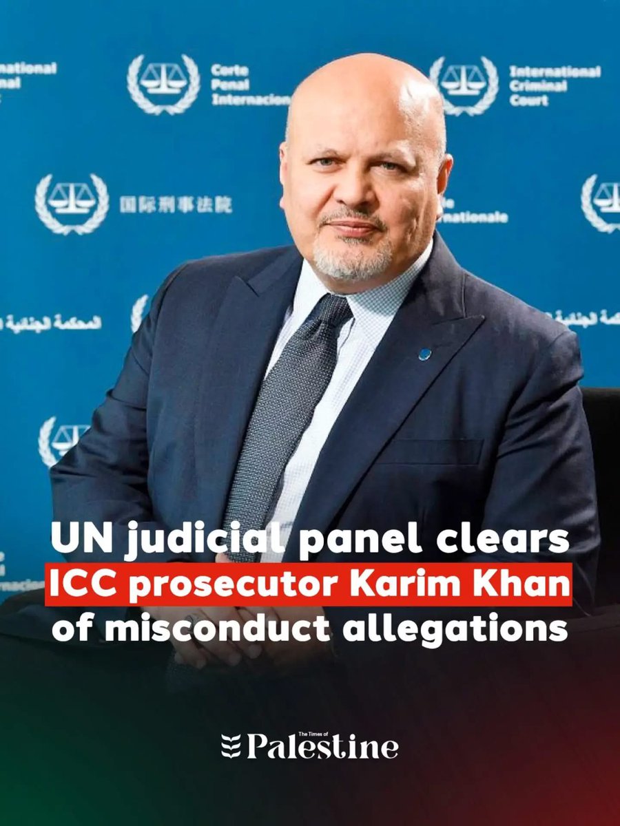 RomaissaTahar's tweet photo. Middle East Eye reported that a three judge panel tasked with reviewing the findings of a UN investigation into allegations of sexual misconduct against International Criminal Court Prosecutor Karim Khan unanimously concluded that the findings did not establish any misconduct https://t.co/oDVKdJCO2w